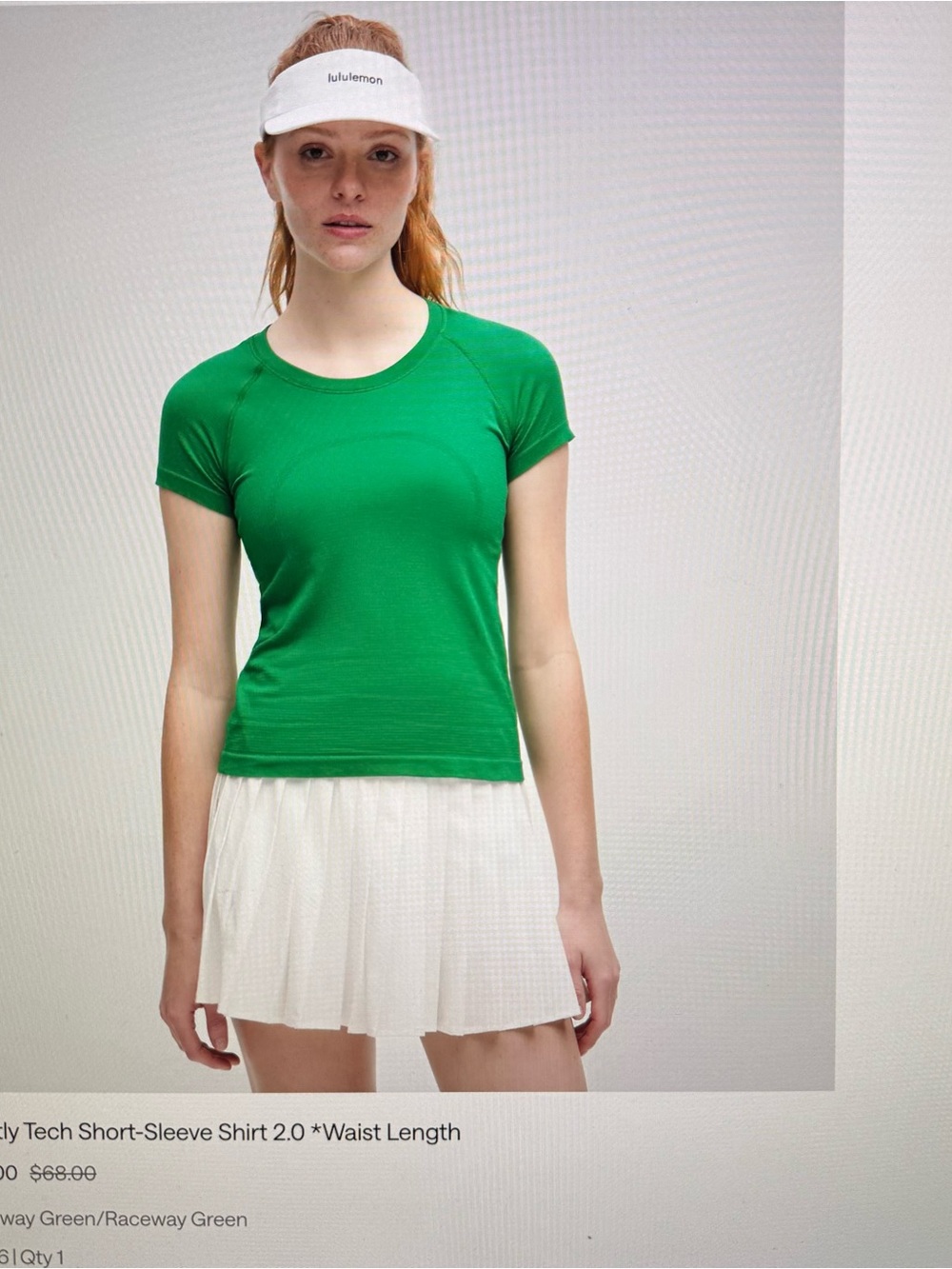 Swiftly Tech Short-Sleeve Shirt 2.0 Waist Length Raceway Green Size 6